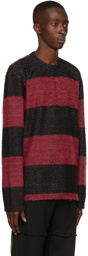 mastermind WORLD Black & Red Pile Stripe Sweater