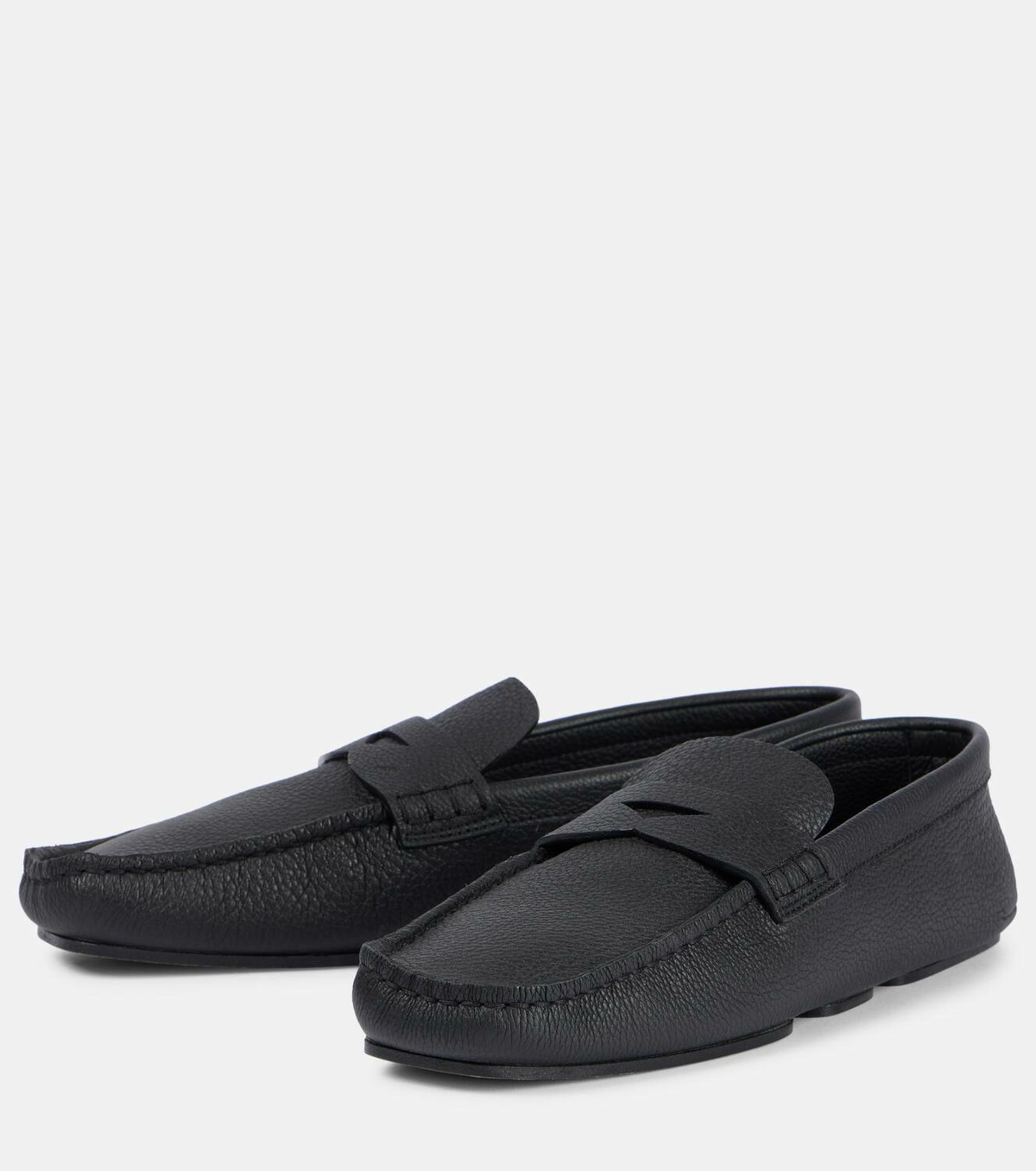 Khaite Billy leather penny loafer