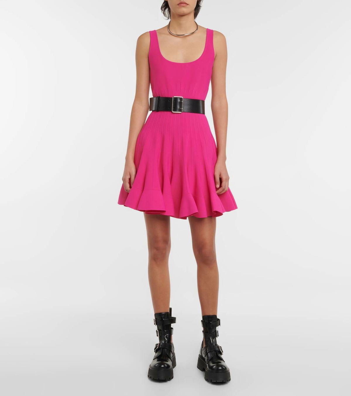 Alexander McQueen Sleeveless knit minidress