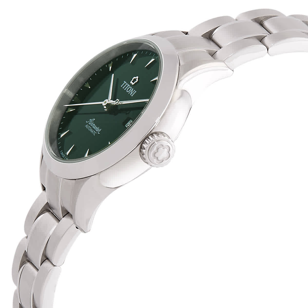 Titoni Airmaster Automatic Green Dial Ladies Watch 23733-S-673