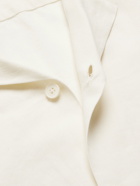 NN07 - Miyagi Camp-Collar Garment-Dyed Lyocell and Linen-Blend Shirt - Neutrals