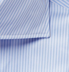 Ermenegildo Zegna - Light-Blue Trofeo Slim-Fit Cutaway-Collar Pinstriped Cotton-Poplin Shirt - Men - Blue