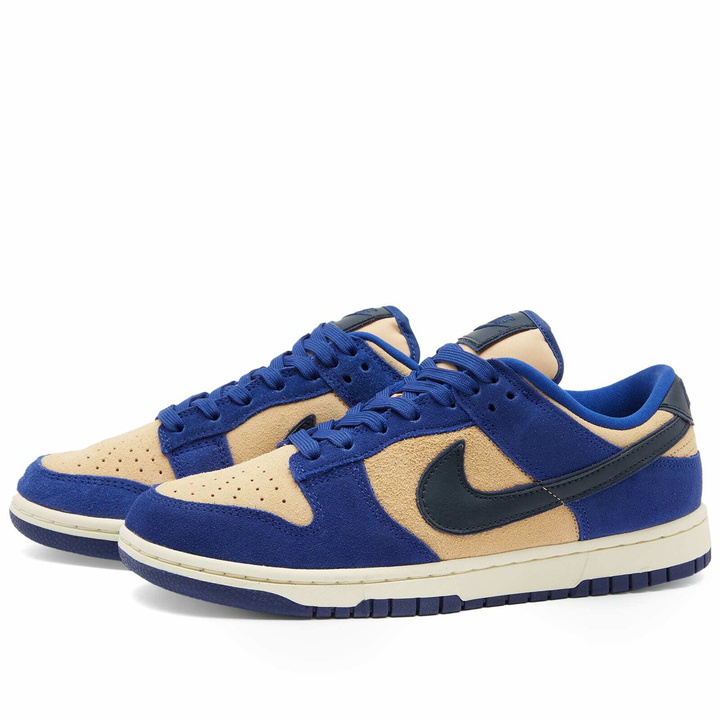 Photo: Nike W Dunk Low Lx Sneakers in Royal Blue/Coconut Milk