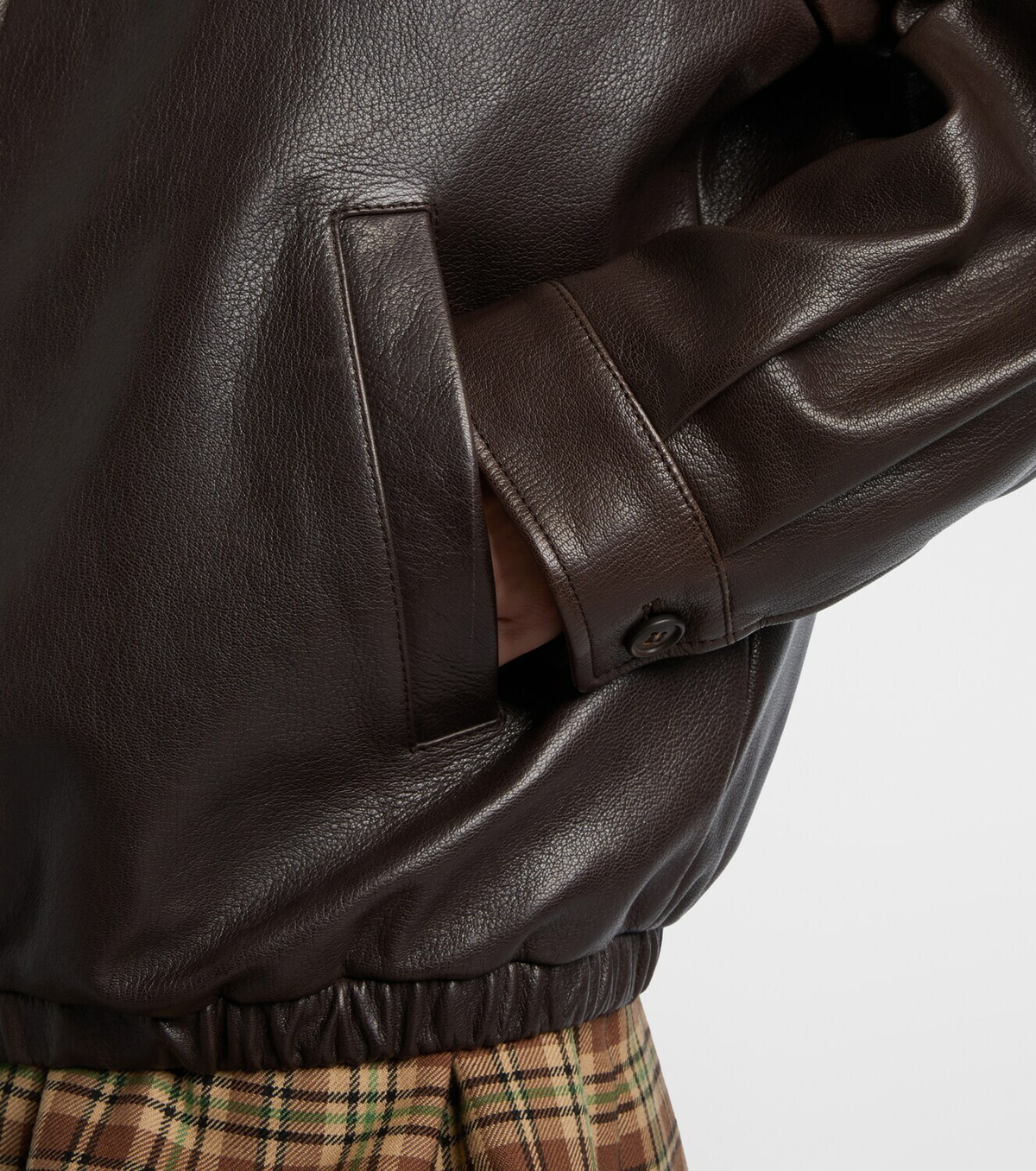 Miu Miu Leather blouson jacket