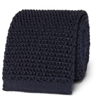 TOM FORD - 7.5cm Knitted Silk Tie - Men - Navy