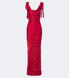 Marmar Halim Pleated taffeta gown