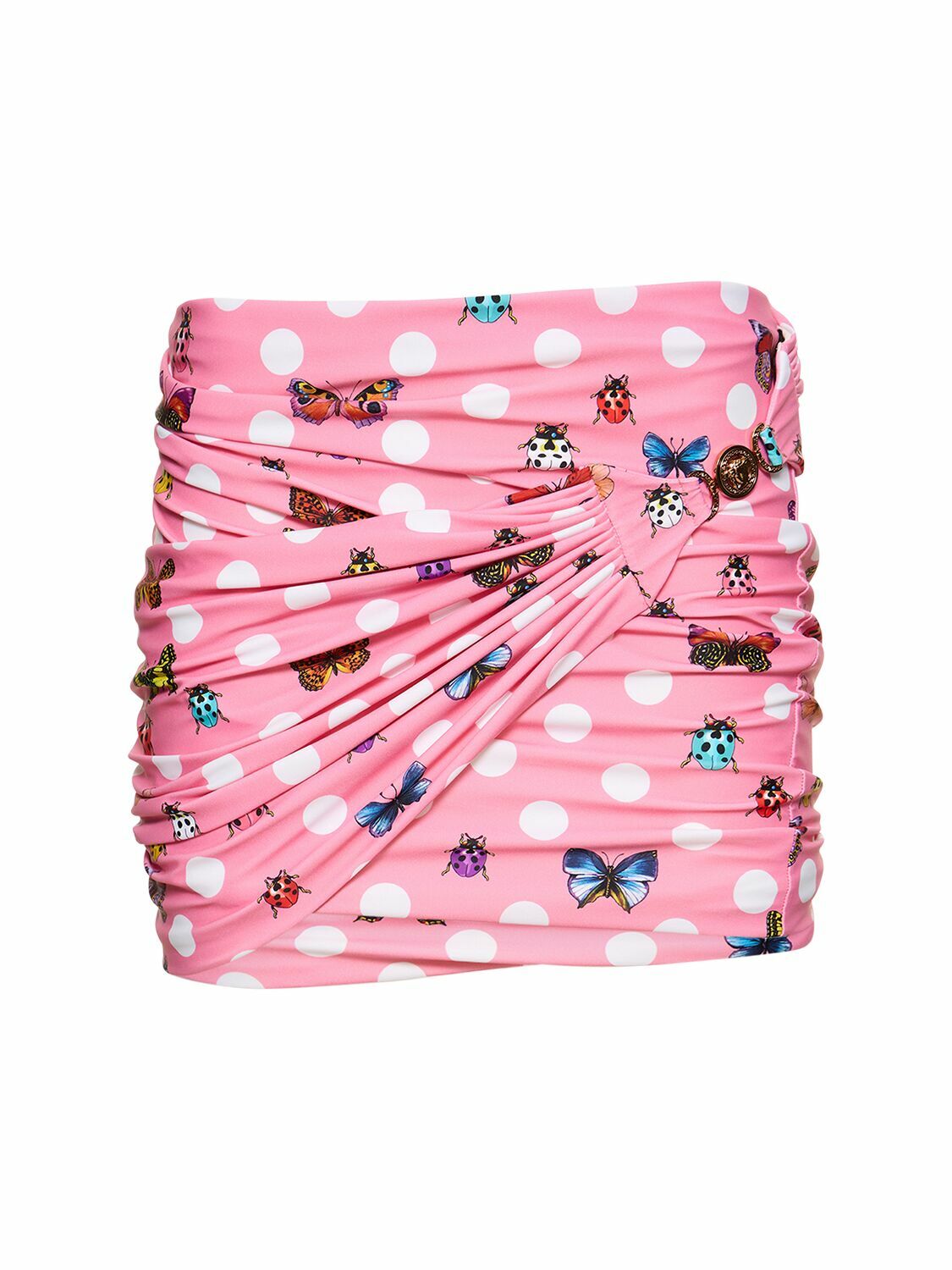 VERSACE - Butterfly Printed Jersey Mini Skirt