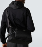 Prada Large leather-trimmed shoulder bag