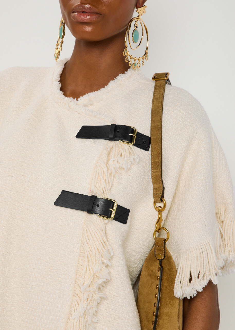 Isabel Marant Greya Bouclé Wrap Coat Ecru