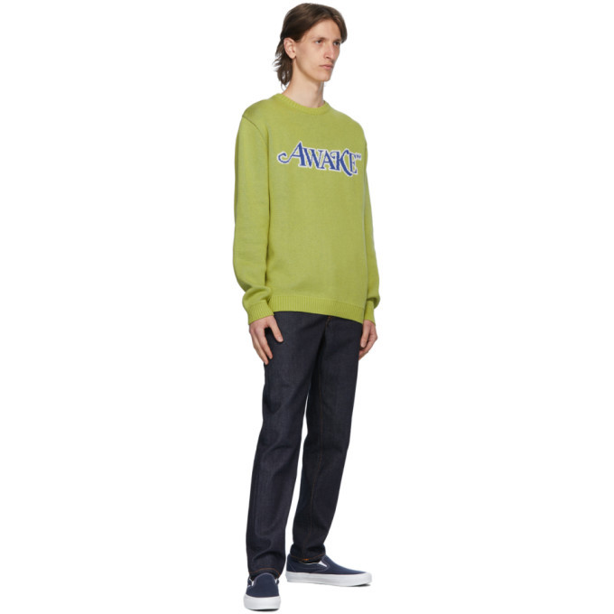 Awake NY Green Embroidered Logo Sweater Awake NY