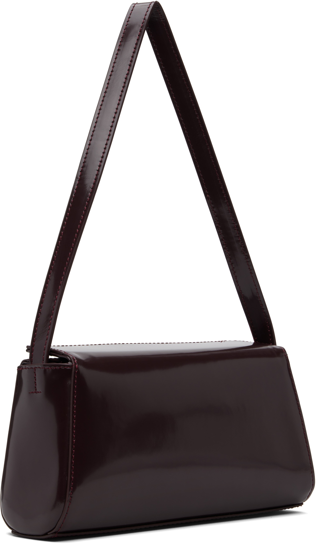 St. Agni Burgundy Mini Baguette Bag