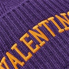 Valentino Men's College Logo Beanie in Purple/Orange