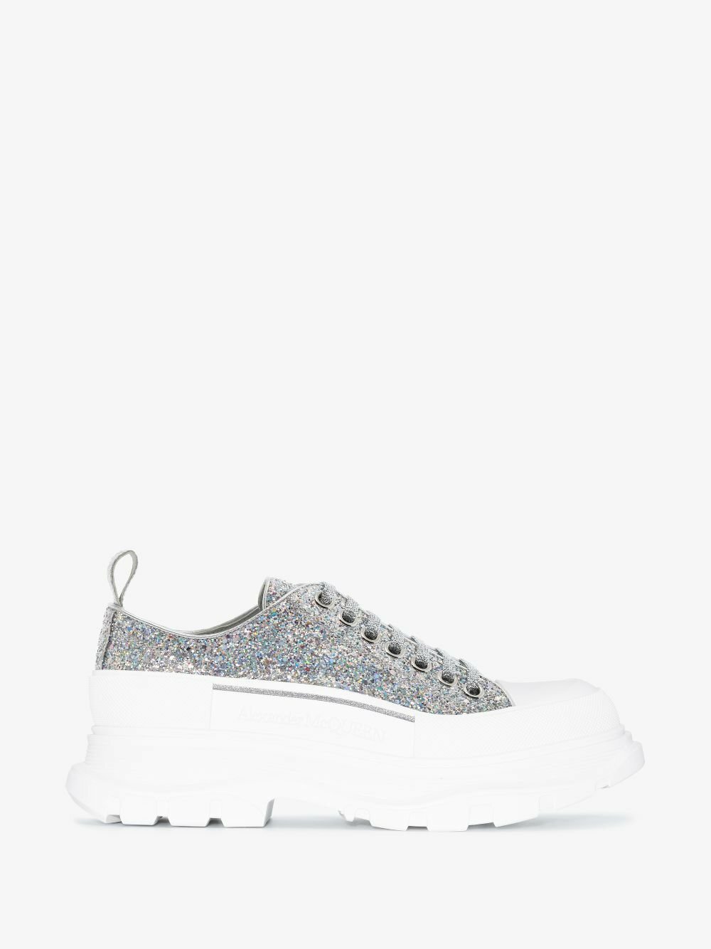 alexander mcqueen sneakers silver glitter