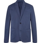 Mr P. - Blue Unstructured Garment-Dyed Peached Cotton-Twill Suit Jacket - Men - Blue