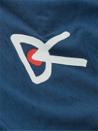 DISTRICT VISION - Air-Wear Logo-Print Stretch-Mesh Top - Blue
