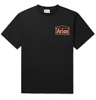 Aries - Logo-Print Cotton-Jersey T-Shirt - Black