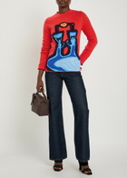 Gabriela Hearst Avichai Intarsia Cashmere Jumper Red