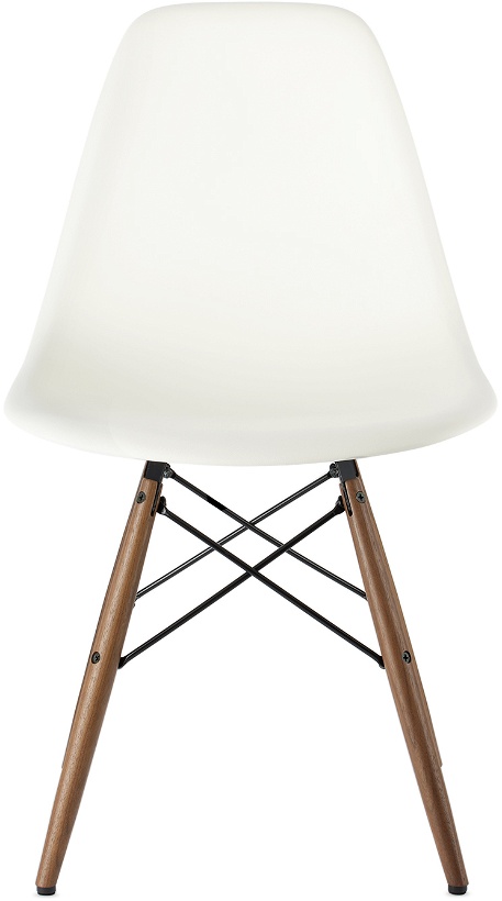 Photo: HERMAN MILLER White Eames Molded Plastic Side Chair