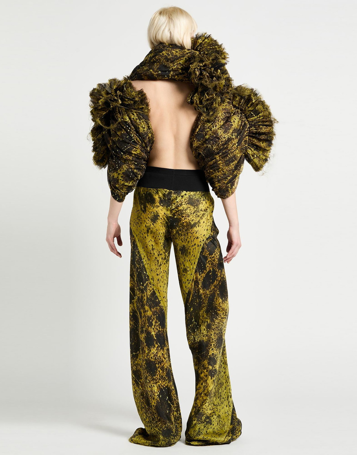Rick Owens Womens Cape in Lime green