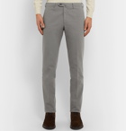 Loro Piana - Slim-Fit Washed Cotton-Blend Trousers - Gray