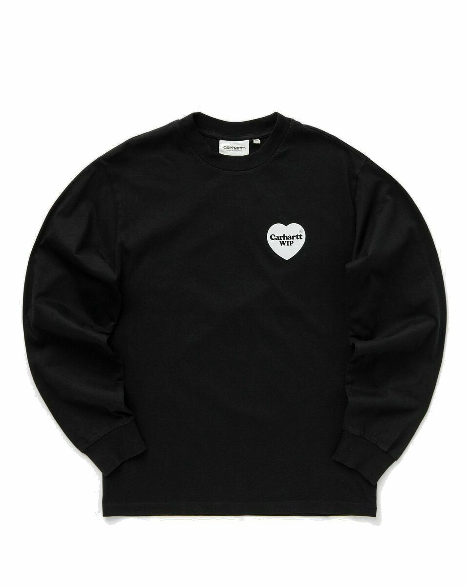 Photo: Carhartt Wip Wmns L/S Heart Bandana Tee Black - Womens - Longsleeves