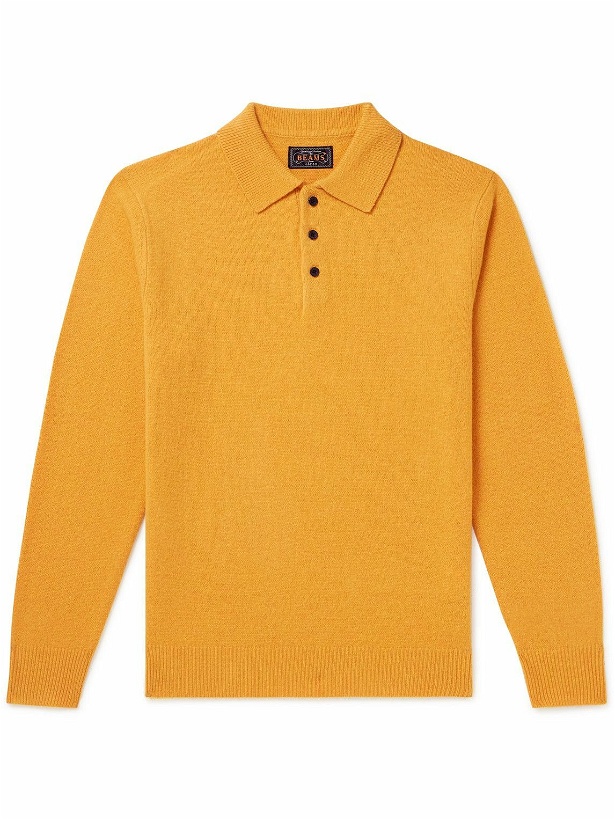 Photo: Beams Plus - Wool Polo Shirt - Yellow