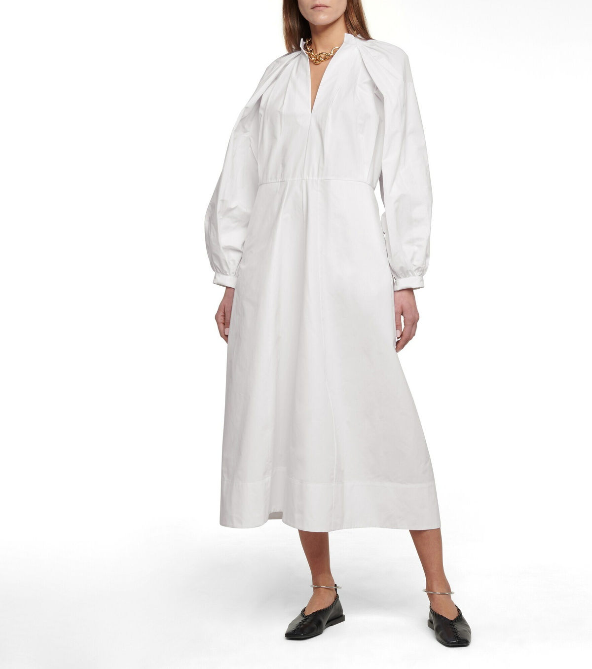 Jil Sander - Cotton poplin midi dress Jil Sander