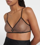 Prada Logo embellished bralette