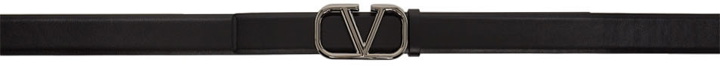 Photo: Valentino Garavani Black Vlogo Signature Belt