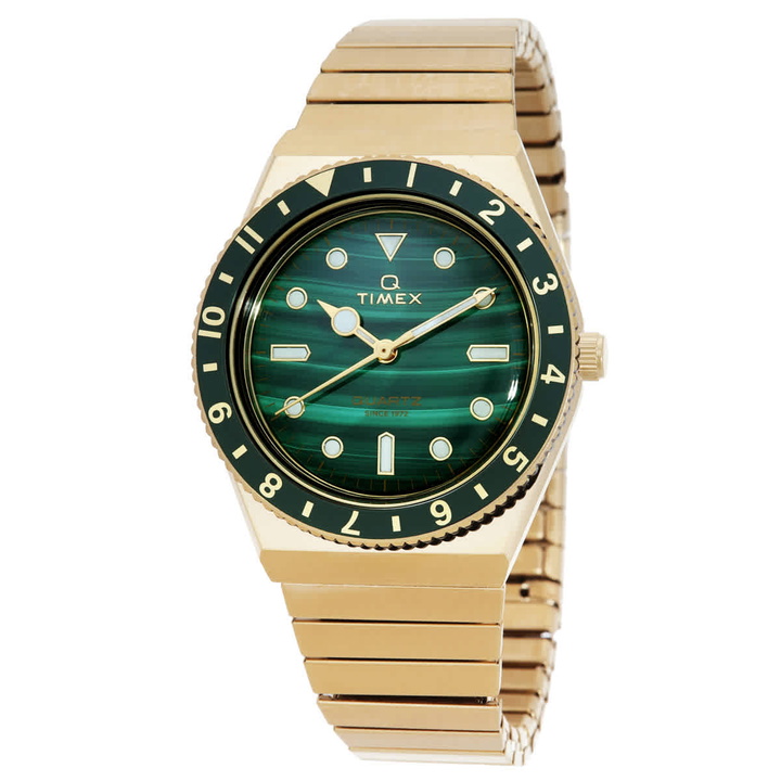 Photo: Timex Q Timex Quartz Green Malachite Dial Ladies Watch TW2V92200VQ