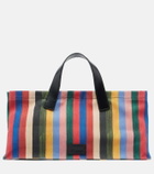 Staud Port Medium striped canvas tote bag