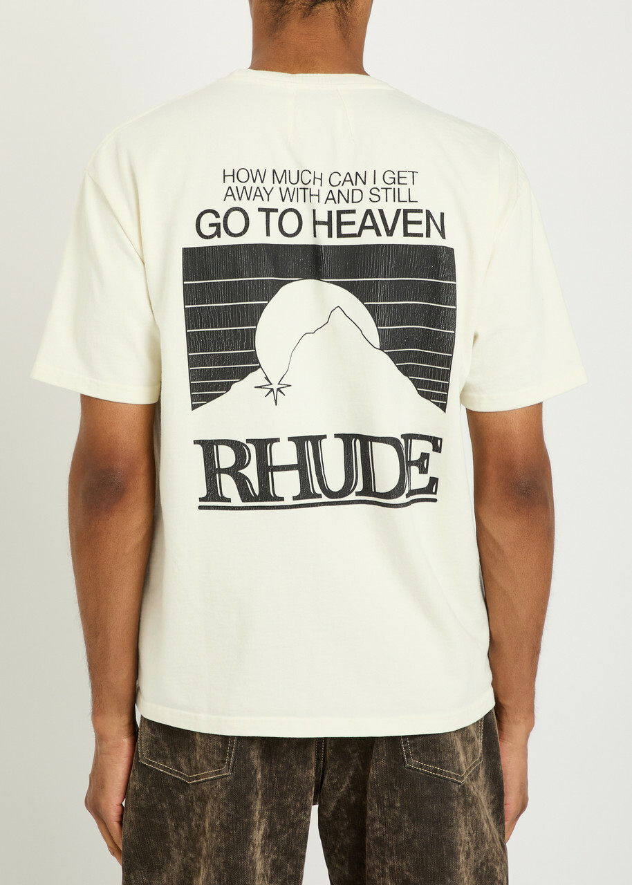 Rhude Moonlight Pack Printed Cotton T-shirt White