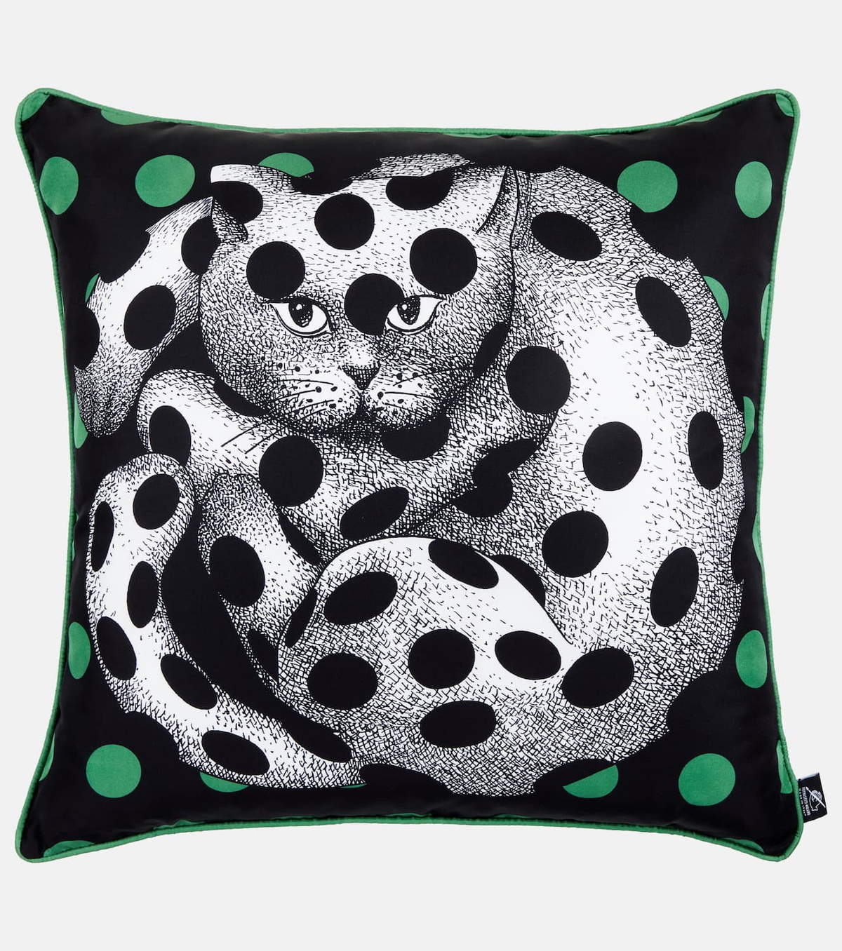 Fornasetti High Fidelity printed silk cushion