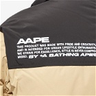 Men's AAPE Panel Down Jacket in Beige