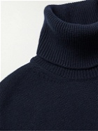 Tod's - Virgin Wool and Cashmere-Blend Rollneck Sweater - Blue