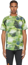 Off-White Green Active Logo Print Mesh T-Shirt