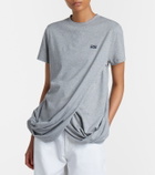 Loewe Double L draped cotton jersey T-shirt