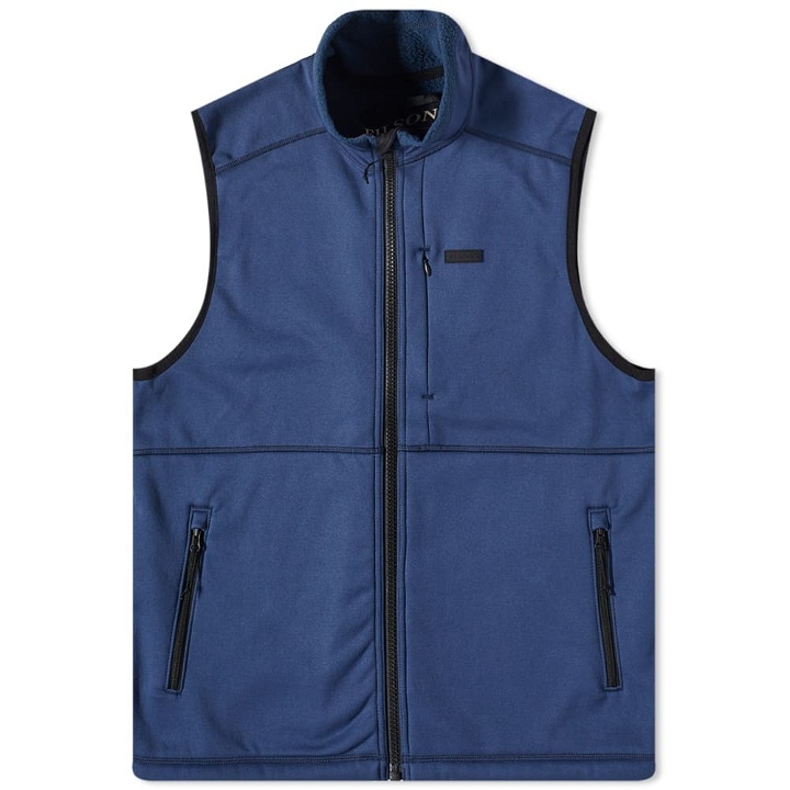 Photo: Filson Men's Granite Ridge Fleece Vest in Service Blue
