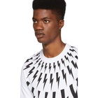 Neil Barrett White Multi Lightning Bolt Logo T-Shirt