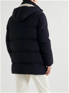 Brunello Cucinelli - Quilted Shell Hooded Down Jacket - Blue