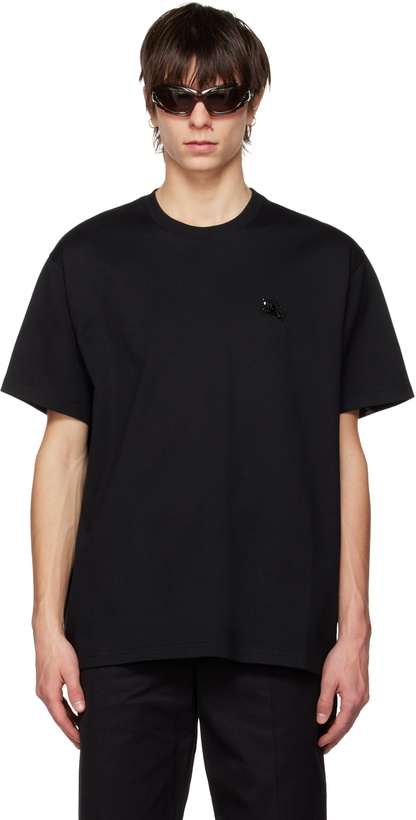 Photo: Burberry Black Crystal-Cut T-Shirt