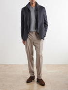 Zegna - Straight-Leg Wool, Cashmere and Silk-Blend Trousers - Brown