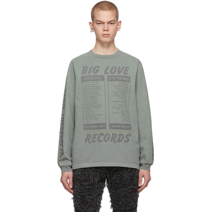 Photo: 1017 ALYX 9SM Green Big Love Records Long Sleeve T-Shirt