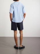 Altea - Samuel Straight-Leg Linen Drawstring Shorts - Blue