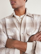 3sixteen - Checked Cotton-Flannel Shirt - Neutrals