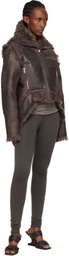 Rick Owens Gray Concordians Exploder Reversible Shearling Jacket