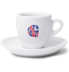 Carhartt WIP - Clearwater Set of Four Logo-Print Porcelain Espresso Cups - White