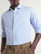 Massimo Alba - Genova Striped Cotton-Poplin Shirt - Blue