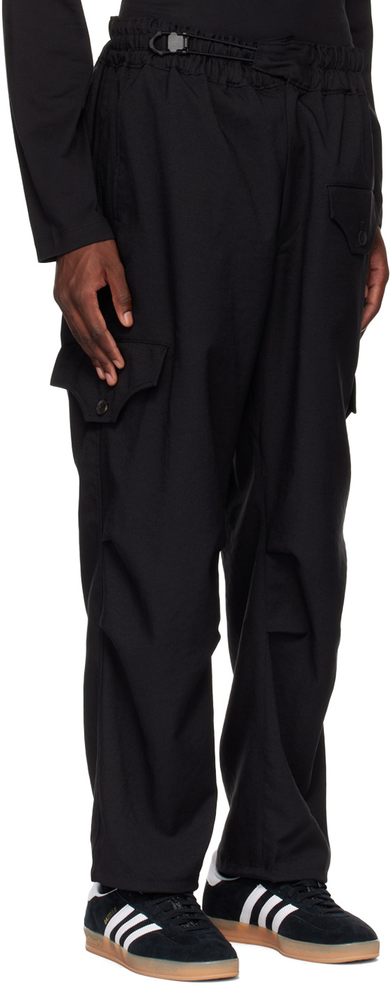 Y-3 Black Sport Uniform Straight Leg Cargo Pants Y-3