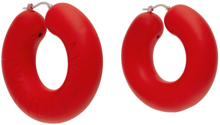 Photo: JW Anderson Red Bumper Tube Earrings